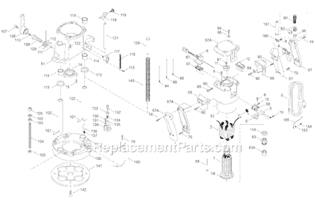 Page A Diagram and Parts List for 7538 Type 2 Porter Cable Router